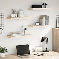 vidaXL Svävande hyllor 4 st 60x23,5x4 cm konstruerat trä