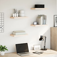 vidaXL Svävande hyllor 4 st 40x23,5x4 cm konstruerat trä
