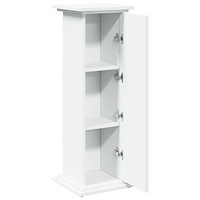 vidaXL Piedestal med förvaring vit 31x30x90 cm konstruerat trä