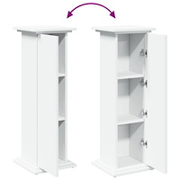 vidaXL Piedestal med förvaring vit 31x30x90 cm konstruerat trä