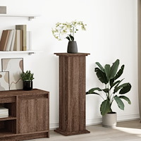 vidaXL Piedestal med förvaring brun ek 31x30x90 cm konstruerat trä