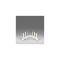 KONSTSMIDE Elljusstake 7 ljus 39x23cm trä vit