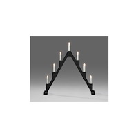 KONSTSMIDE Elljusstake 7 ljus vikbar 56x56 trä svar