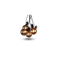 KONSTSMIDE Ljusslinga 10 amber LED 4,5m svart