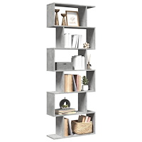 vidaXL Bokhylla/Rumsavdelare 6 hyllor 70x24x193 cm konstruerat trä