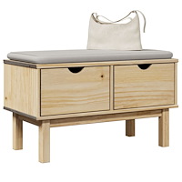 vidaXL Hallbänk OTTA 80x40x45 cm massiv furu