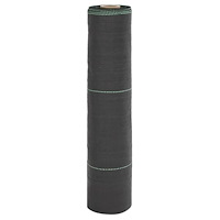 vidaXL Ogräsmatta svart 0,5x25 m PP