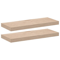 vidaXL Svävande hyllor 2 st 60x23,5x4 cm konstruerat trä