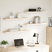 vidaXL Svävande hyllor 4 st 90x23,5x4 cm konstruerat trä