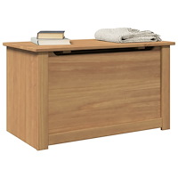 vidaXL Förvaringslåda med lock Panama 79x42x46 cm massiv furu