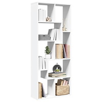 vidaXL Bokhylla/Rumsavdelare vit 67x25x161,5 cm konstruerat trä