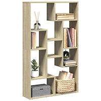 vidaXL Bokhylla sonoma-ek 72x20x120 cm konstruerat trä