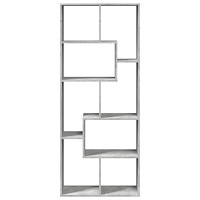 vidaXL Bokhylla/Rumsavdelare betonggrå 67x25x161,5 cm konstruerat trä
