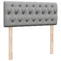 vidaXL Ramsäng med madrass ljusgrå 120x190 cm tyg