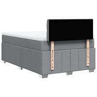 vidaXL Ramsäng med madrass ljusgrå 120x190 cm tyg