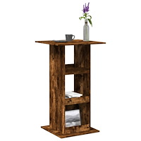 vidaXL Barbord med förvaring rökfärgad ek 60x60x102 cm konstruerat trä