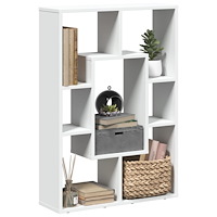 vidaXL Bokhylla vit 63x20x90 cm konstruerat trä
