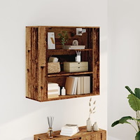 vidaXL Väggskåp gammalt trä 80x33x80 cm konstruerat trä