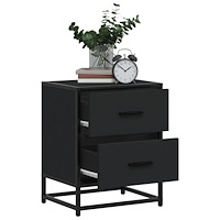 vidaXL Sängbord svart 40x31x50 cm konstruerat trä
