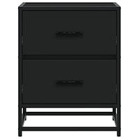 vidaXL Sängbord svart 40x31x50 cm konstruerat trä