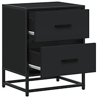 vidaXL Sängbord svart 40x31x50 cm konstruerat trä