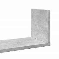 vidaXL Vägghyllor 3 st betonggrå 80x18x18 cm konstruerat trä