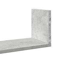 vidaXL Vägghyllor 3 st betonggrå 80x18x18 cm konstruerat trä