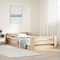 vidaXL Sängram utan madrass 90x190 cm massiv furu