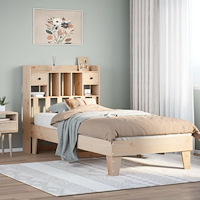 vidaXL Sängram utan madrass 90x200 cm massiv furu