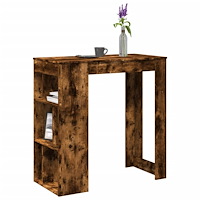 vidaXL Barbord med ställ rökfärgad ek 102x50x103,5 cm konstruerat trä
