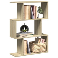 vidaXL Bokhylla/Rumsavdelare 3 hyllor 70x24x97 cm konstruerat trä