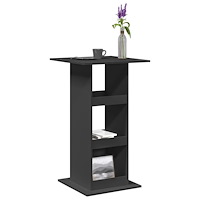 vidaXL Barbord med förvaring svart 60x60x102 cm konstruerat trä