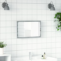 vidaXL Badrumsspegel med LED grå sonoma 60x8,5x38 cm konstruerat trä