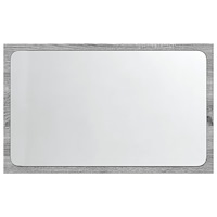 vidaXL Badrumsspegel med LED grå sonoma 60x8,5x38 cm konstruerat trä