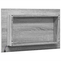 vidaXL Badrumsspegel med LED grå sonoma 60x8,5x38 cm konstruerat trä