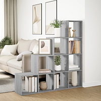 vidaXL Bokhylla/Rumsavdelare 4 hyllor 131,5x29x131,5cm konstruerat trä