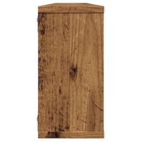 vidaXL Vägghylla kubformad 4 st åldrat trä 100x15x30cm konstruerat trä