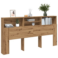 vidaXL Sänggavel m förvaring artisian ek 200x19x103,5 cm konstr. trä