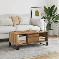 vidaXL Soffbord artisan ek 90x50x36,5 cm konstruerat trä
