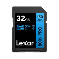 LEXAR Lexar SDHC 800x Pro UHS-I cards, C10 (V10) U1, R150, 32GB