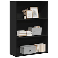vidaXL Bokhylla svart 80x30x114 cm konstruerat trä
