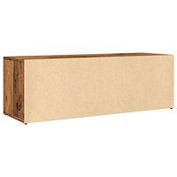 vidaXL Skoförvaringsbänk åldrat trä 105x35x35 cm konstruerat trä
