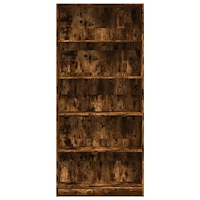 vidaXL Bokhylla rökfärgad ek 80x24x176 cm konstruerat trä