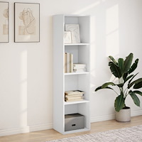 vidaXL Bokhylla vit 40x30x152 cm konstruerat trä