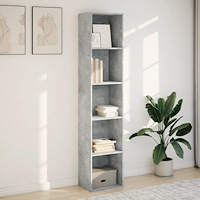 vidaXL Bokhylla betonggrå 40x30x189 cm konstruerat trä