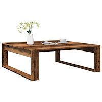 vidaXL Soffbord åldrat trä 100x100x35 cm konstruerat trä