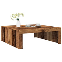vidaXL Soffbord åldrat trä 100x100x35 cm konstruerat trä
