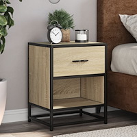 vidaXL Sängbord sonoma-ek 40x31x50 cm konstruerat trä