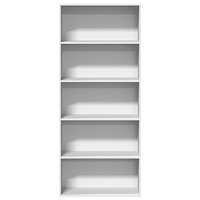 vidaXL Bokhylla vit 80x30x189 cm konstruerat trä