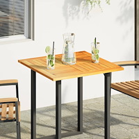 vidaXL Bordsskiva 70x70x2 cm fyrkantig massivt akacia